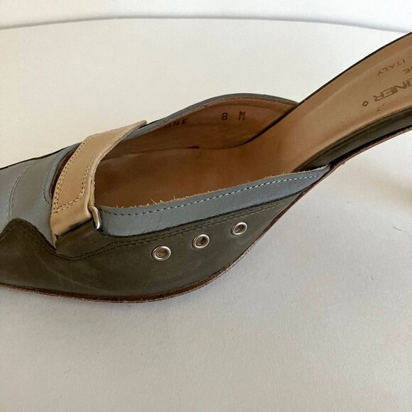 Donald Pliner Leather Shoes - Designer Mules Size 8 - Picture 2 of 8